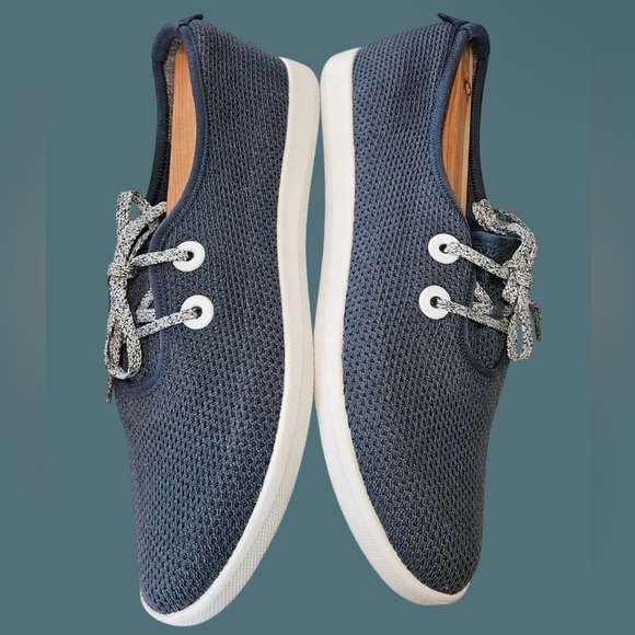 allbirds Shoes - Allbirds Navy Knit Women's Tree Skippers Breathable Boat Shoe Sneakers Size 7